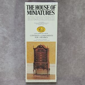 Vintage House of Miniatures Chippendale Broken-Bonnet Highboy Kit 40023 Sealed